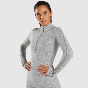 Gymshark Fleur Texture 1/2 Zip Pullover